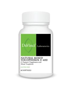 Front of the DaVinci Natural Mixed Tocopherol E-400 bottle