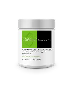 Front of the DaVinci Cal-Mag CItrate Powder jar