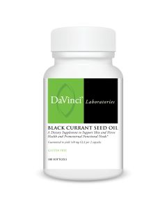Front of the DaVinci Black Currant Seed Oil bottle