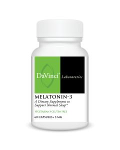 Front of the DaVinci Melatonin-3 bottle