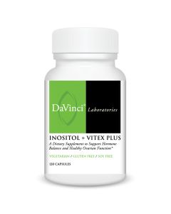 Front of Inositol + Vitex Plus bottle.
