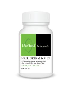 Front of the DaVinci Hair, Skin & Nails bottle