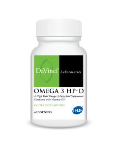 Front of the DaVinci Omega 3 HP-D bottle