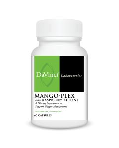 Front of the DaVinci Mango-plex with raspberry Ketone bottle