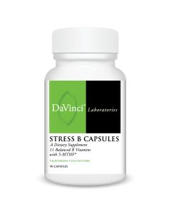 Front of the DaVinci Stress B Capsules bottle