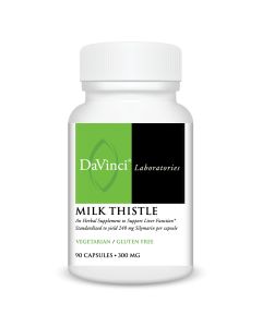 Front of the DaVinci Milk Thistle bottle