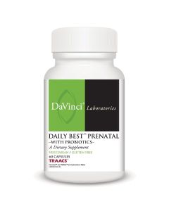 Front of the DaVinci Daily Best Prenatal bottle
