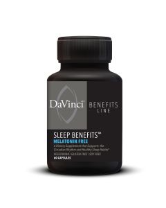 Front of the DaVinci Sleep Benefits™ Melatonin Free bottle