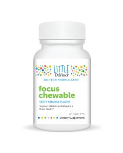 Front of the Little DaVinci focus chewable bottle