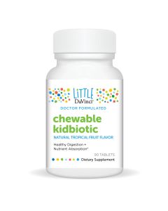 Front of the DaVinci Chewable Kidbiotic bottle