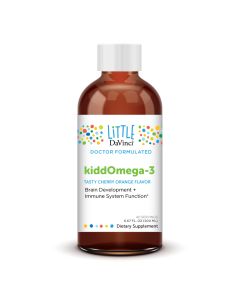 Front of the DaVinci KiddOmega-3 bottle