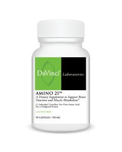 Front of the DaVinci Amino 21™ bottle