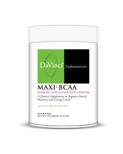 Front of the DaVinci Maxi-BCAA jar