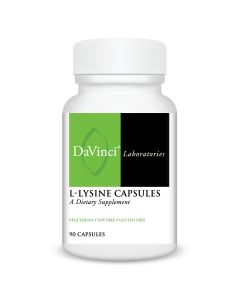 Front of the DaVinci L-Lysine Capsules bottle