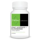 Front of the DaVinci Zinc Lozenge + Elderberry bottle