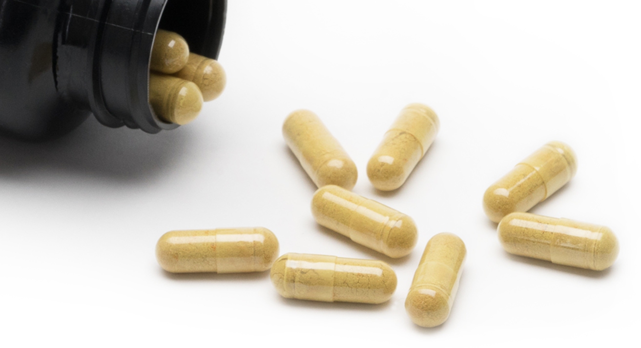 Close up of capsule supplements