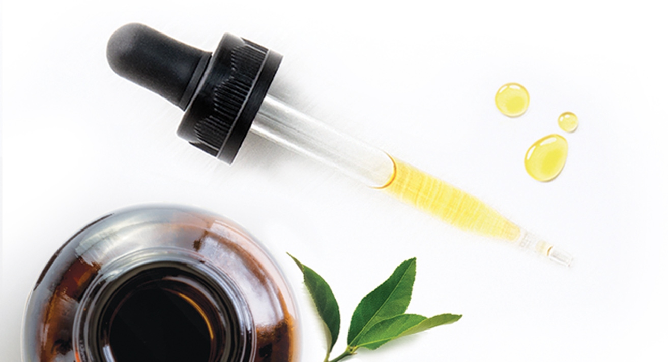 Liquid dropper with product inside